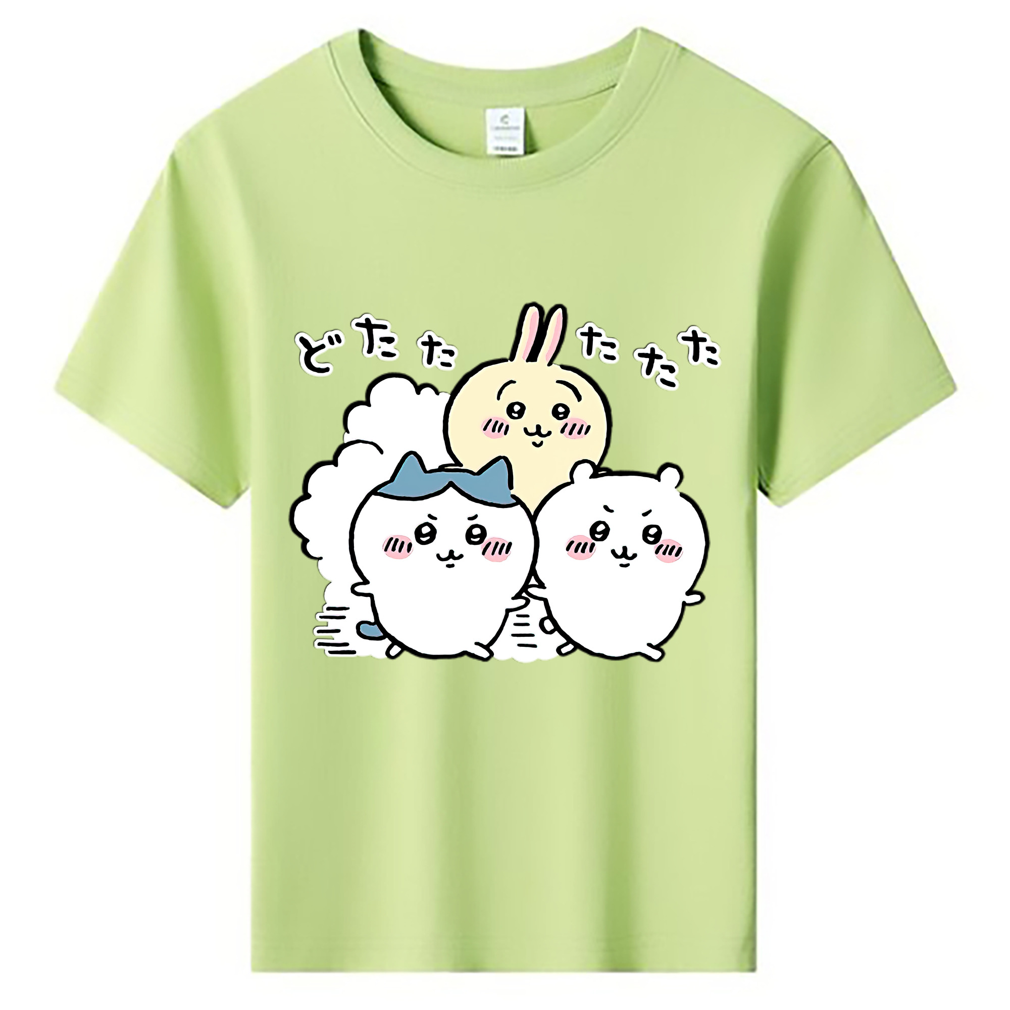 （画像用） ちいかわ ハチワレ Chii-kawa hachiware 綿100％キッズTシャツ（フロントプリント）